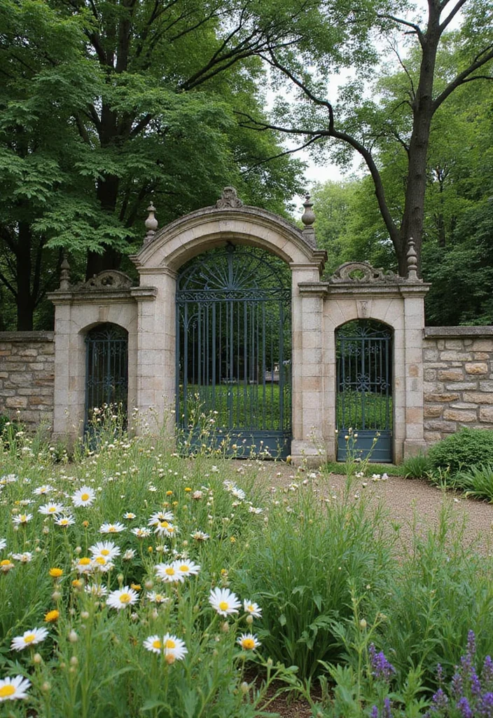 12 Backyard Fences Ideas for Privacy Safety and Style 8. Stone Fencing Timeless and Elegant 2