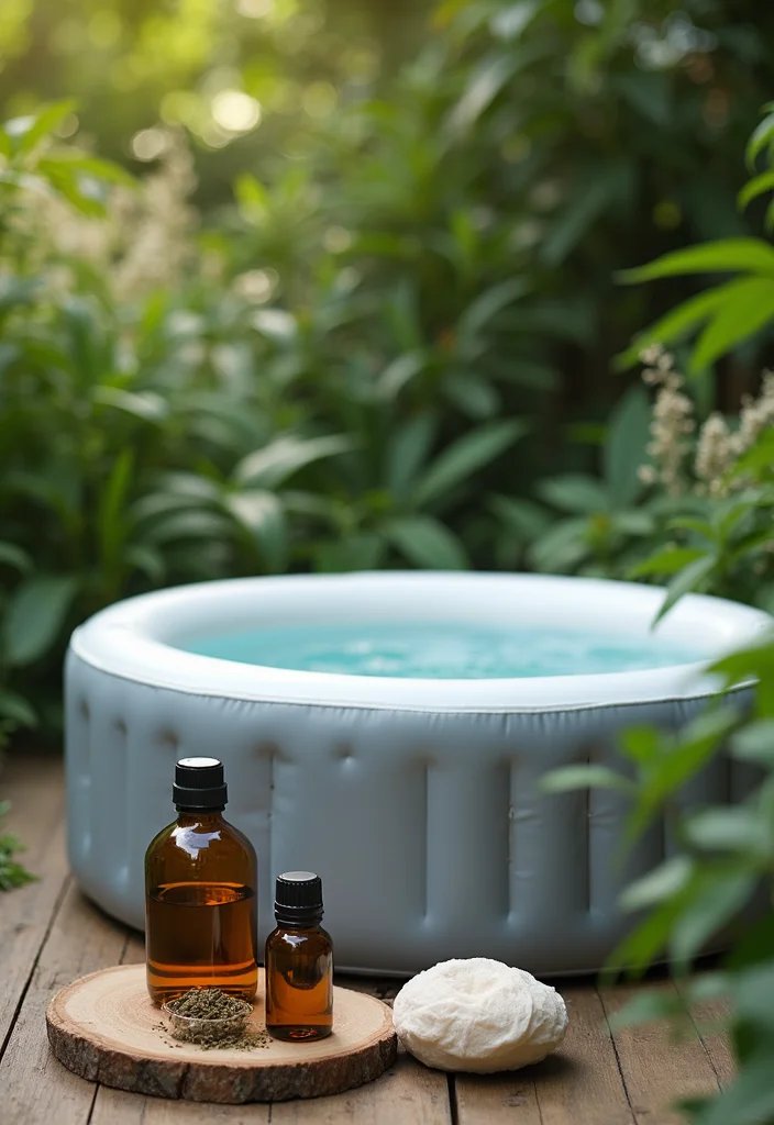 12 Backyard Inflatable Hot Tub Ideas for Simple Outdoor Comfort 67 12 Backyard Inflatable Hot Tub Ideas for Simple Outdoor Comfort - 7. Natural Aromatherapy