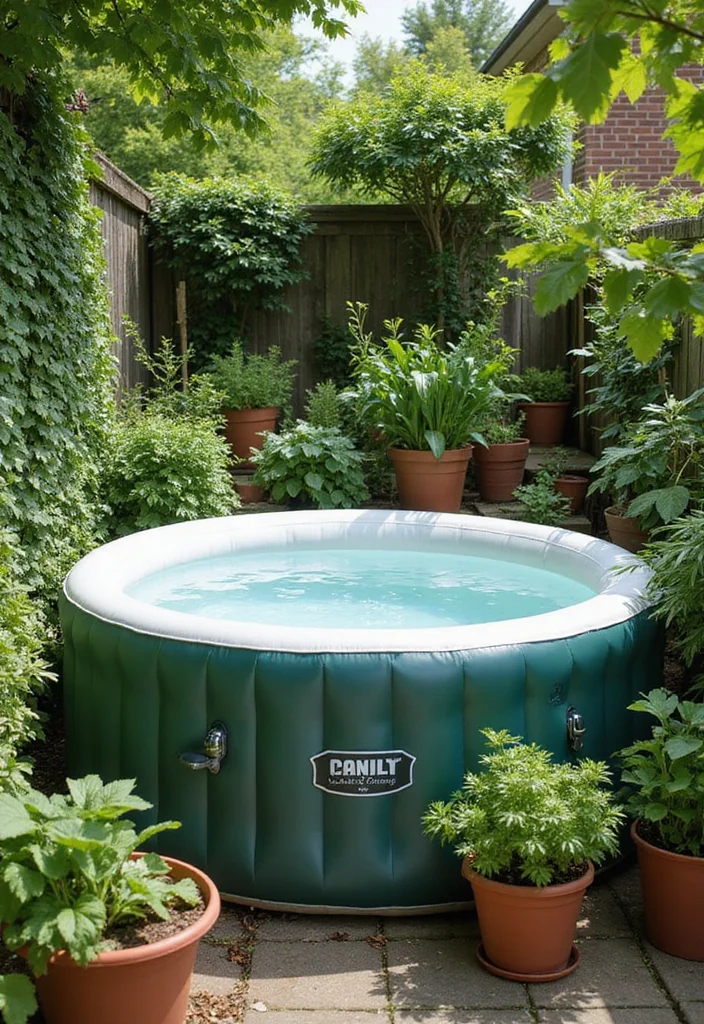 12 Backyard Inflatable Hot Tub Ideas for Simple Outdoor Comfort 78 12 Backyard Inflatable Hot Tub Ideas for Simple Outdoor Comfort - 8. Edible Garden Integration