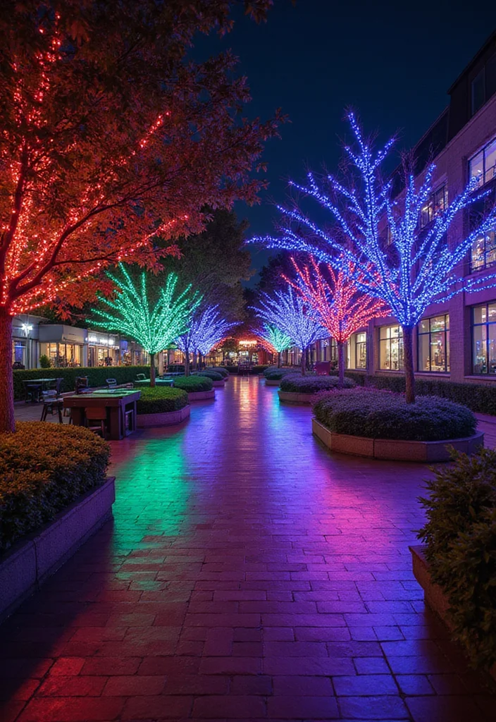 12 Backyard Light Ideas for Warm Nighttime Ambience - 10. Color-Changing LED Lights