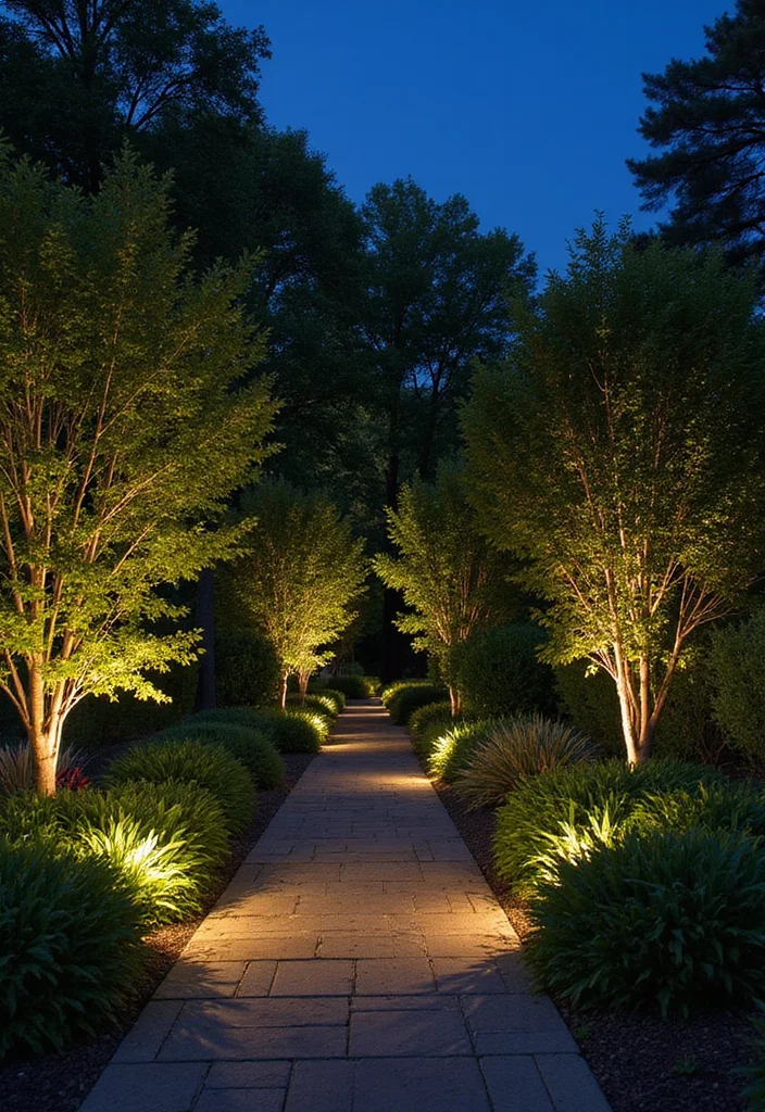 12 Backyard Light Ideas for Warm Nighttime Ambience - 12. Integrated Landscape Lighting