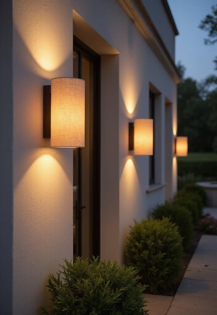 12 Backyard Light Ideas for Warm Nighttime Ambience - 8. Decorative Wall Sconces