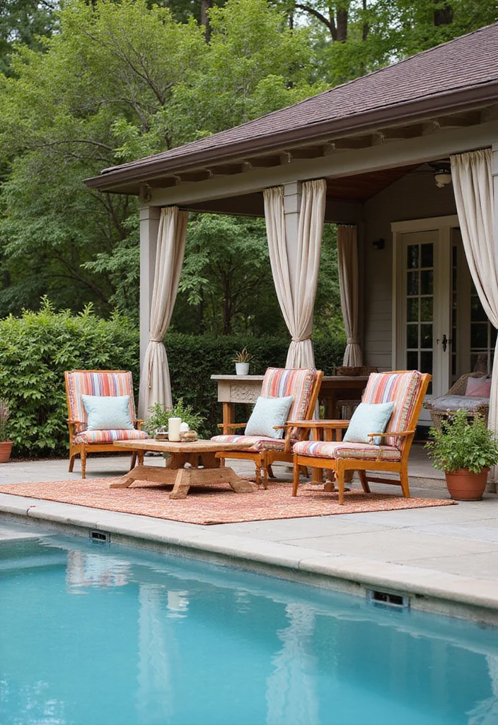 12 Backyard Pool Ideas on a Budget for Affordable Refreshing Fun 111 12 Backyard Pool Ideas on a Budget for Affordable Refreshing Fun - 11. Inexpensive Patio Ideas