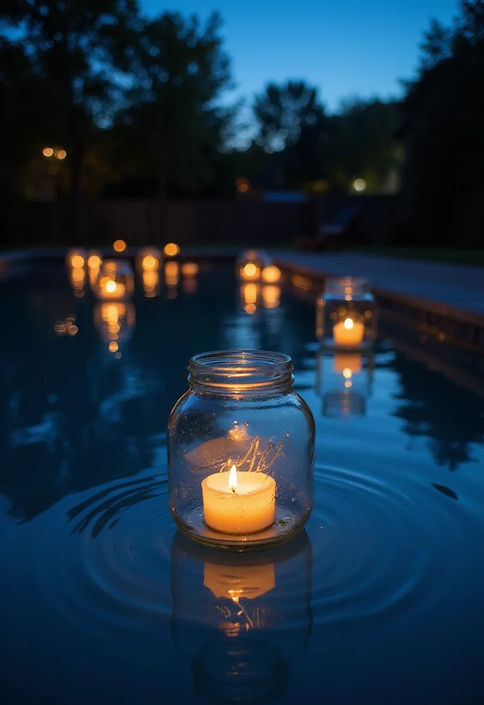 12 Backyard Pool Ideas on a Budget for Affordable Refreshing Fun 12 12 Backyard Pool Ideas on a Budget for Affordable Refreshing Fun - 2. DIY Floating Pool Lanterns