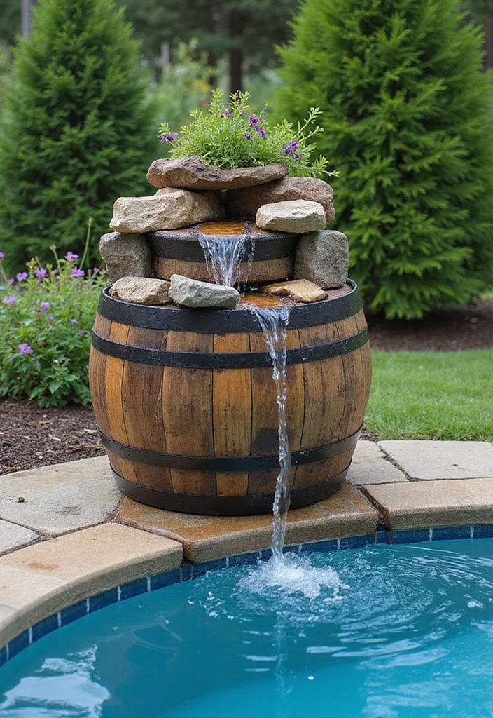 12 Backyard Pool Ideas on a Budget for Affordable Refreshing Fun 56 12 Backyard Pool Ideas on a Budget for Affordable Refreshing Fun - 6. DIY Water Features