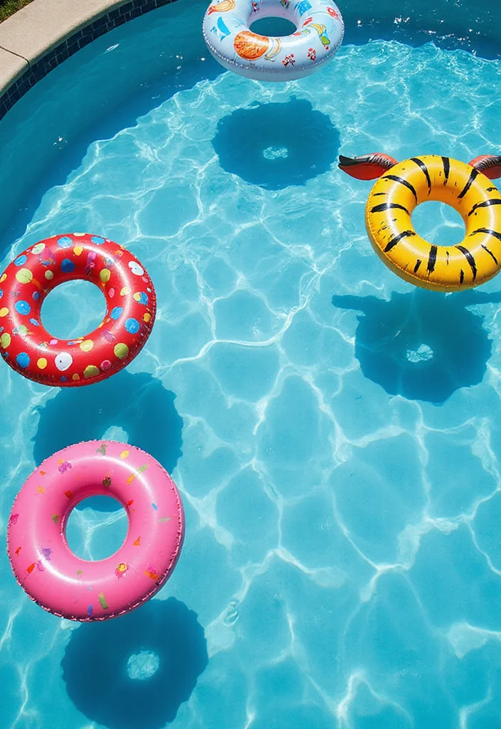 12 Backyard Pool Ideas on a Budget for Affordable Refreshing Fun 67 12 Backyard Pool Ideas on a Budget for Affordable Refreshing Fun - 7. Creative Pool Floats
