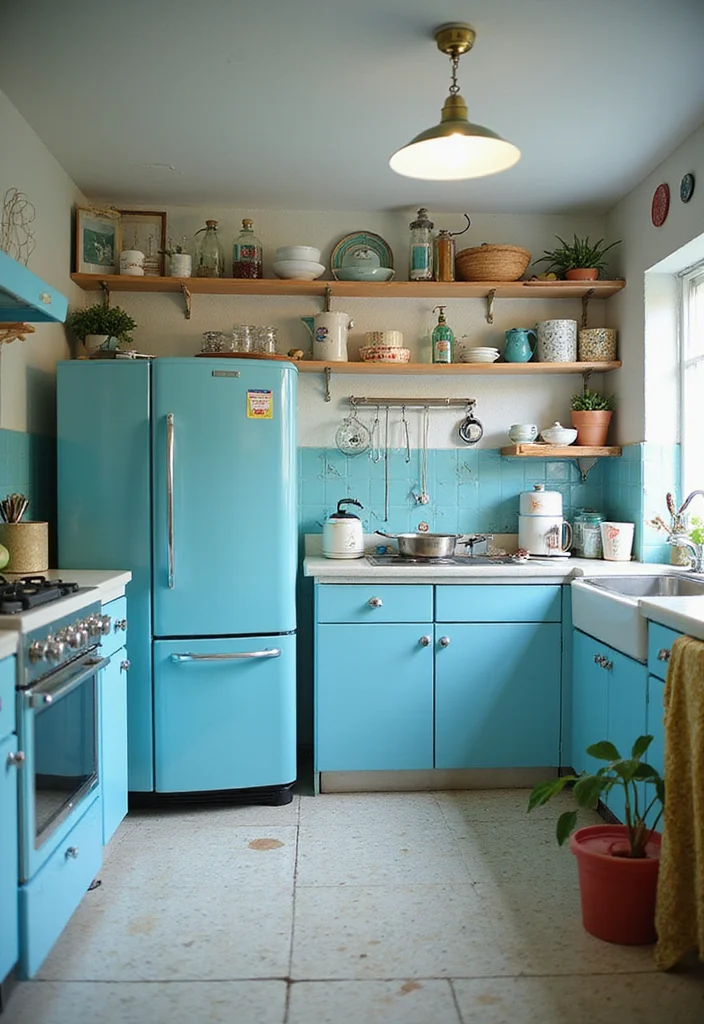 12 Blue Kitchen Ideas for Fresh Bold Calming Color 78 12 Blue Kitchen Ideas for Fresh Bold Calming Color - 8. Colorful Kitchen Appliances