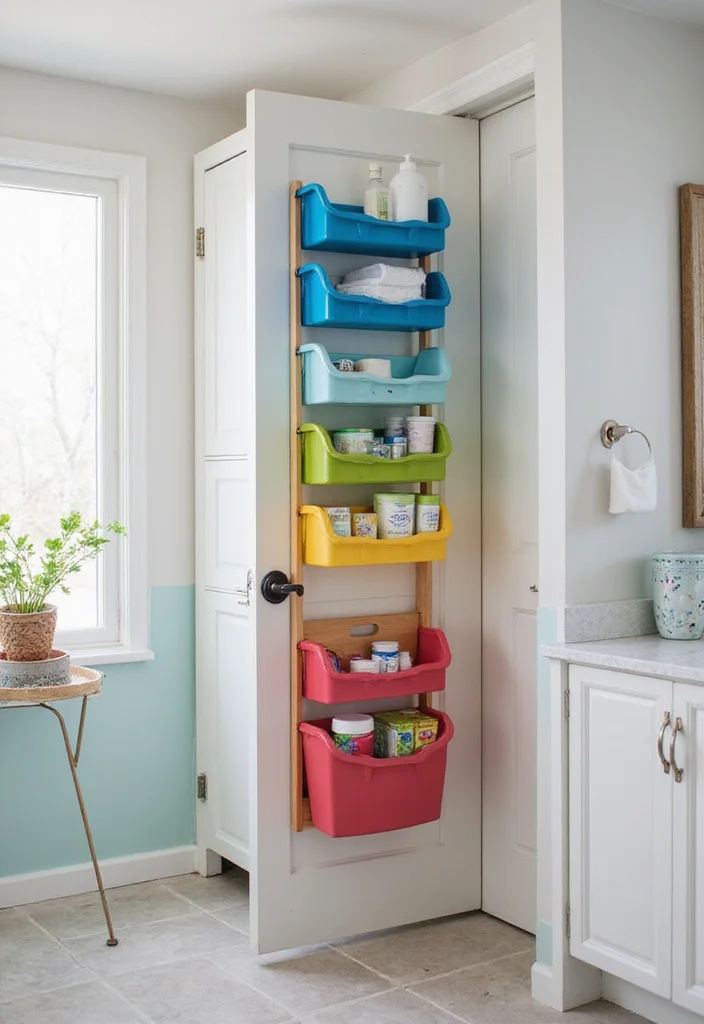 12 Dorm Bathroom Ideas for Practical Shared Space Living - 1. Over-the-Door Storage Solutions