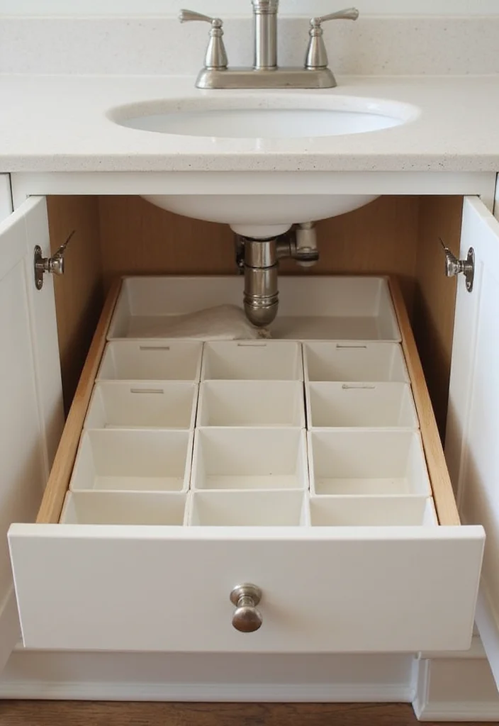 12 Dorm Bathroom Ideas for Practical Shared Space Living - 4. Drawer Dividers for Under-Sink Organization