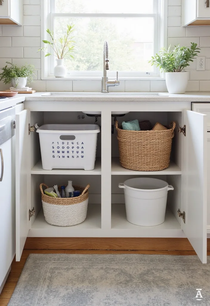 12 Laundry in Kitchen Ideas for Streamlined Everyday Function 78 12 Laundry in Kitchen Ideas for Streamlined Everyday Function - 8. Under-Sink Laundry Supply Storage
