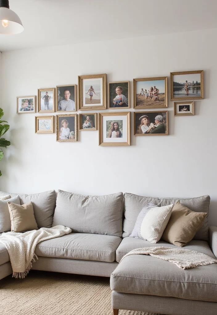 12 Picture Wall Ideas Living Room for Meaningful Visual Impact 67 12 Picture Wall Ideas Living Room for Meaningful Visual Impact 7. A Timeline of Memories 2