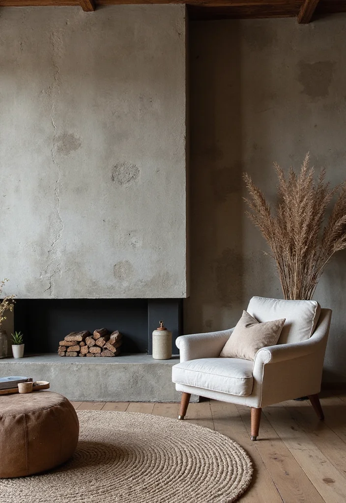 12 Small Living Room Ideas With Fireplace for Warm Cozy Layouts 45 12 Small Living Room Ideas With Fireplace for Warm Cozy Layouts - 5. Textured Walls