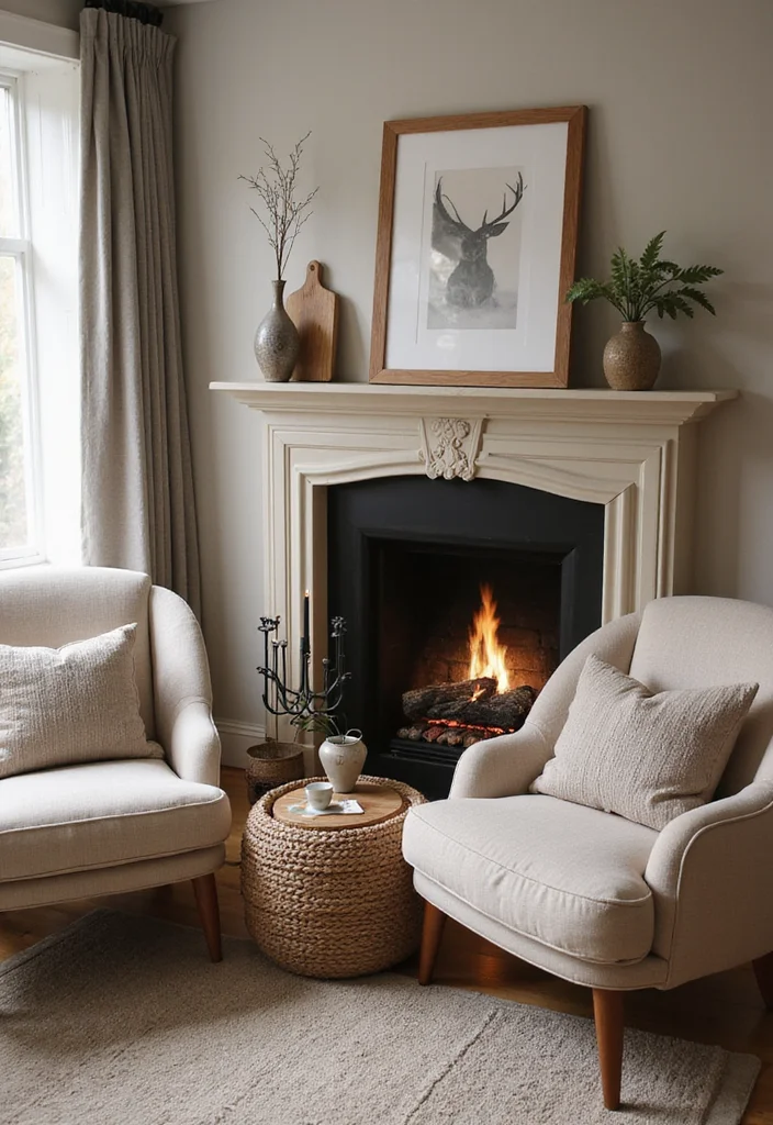 12 Small Living Room Ideas With Fireplace for Warm Cozy Layouts 89 12 Small Living Room Ideas With Fireplace for Warm Cozy Layouts - 9. Cozy Nooks