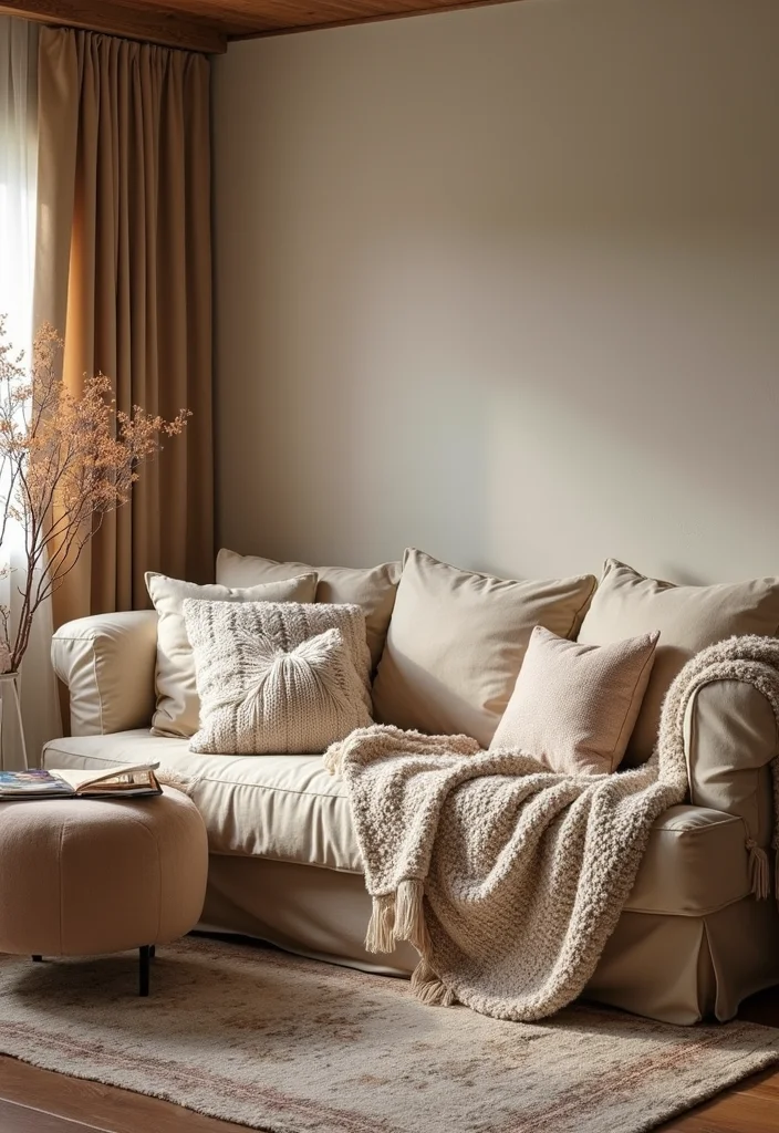 12 Small Living Room Ideas With TV for Smart Practical Layouts 122 12 Small Living Room Ideas With TV for Smart Practical Layouts - 12. Cozy Textures