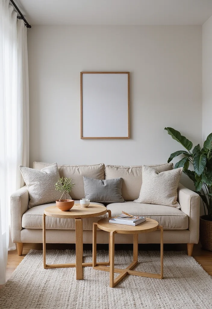 12 Small Living Room Ideas With TV for Smart Practical Layouts 45 12 Small Living Room Ideas With TV for Smart Practical Layouts - 5. Nesting Tables for Flexibility