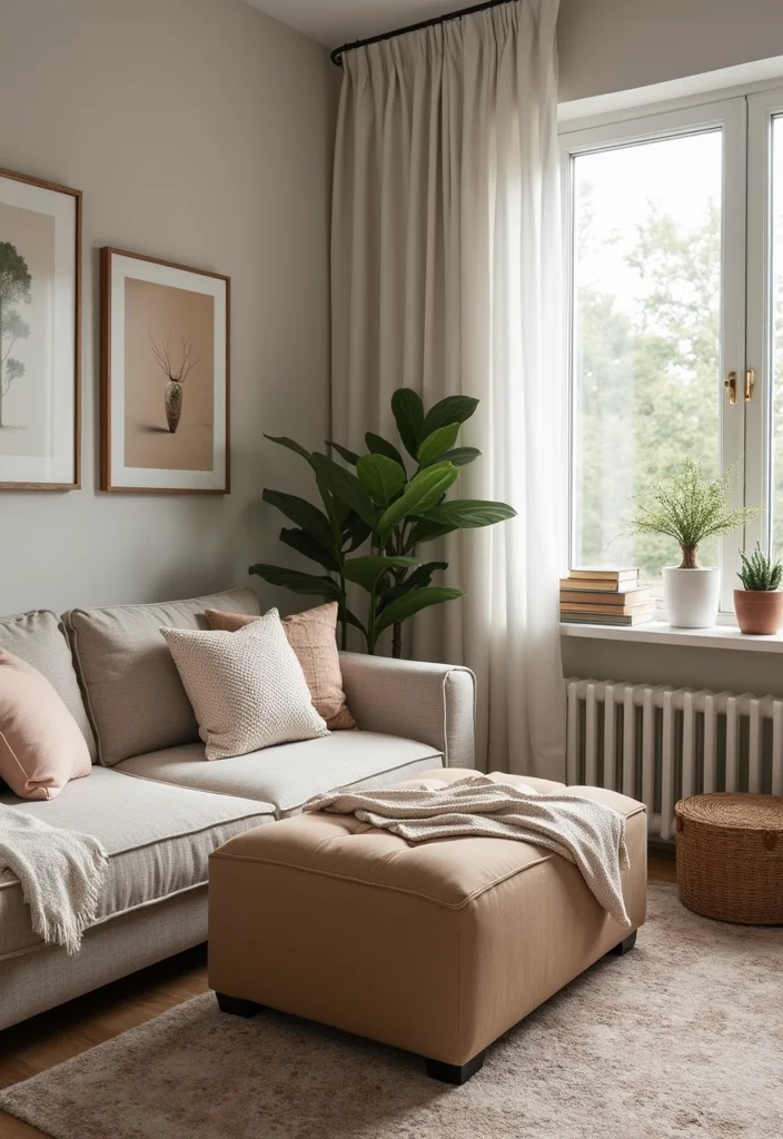 12 Small Living Room Ideas With TV for Smart Practical Layouts 67 12 Small Living Room Ideas With TV for Smart Practical Layouts - 7. Multi-Purpose Ottomans