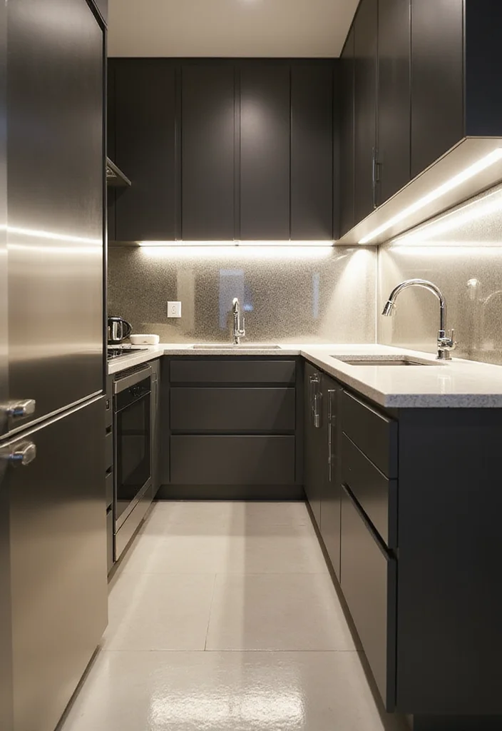 12 Small Studio Kitchen Ideas for Compact Practical Living 56 12 Small Studio Kitchen Ideas for Compact Practical Living 6. Reflective Surfaces to Enhance Light 2