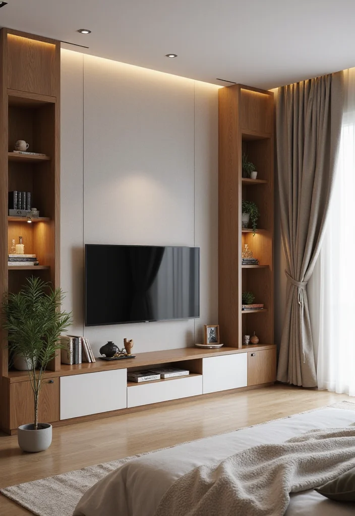 12 TV in Bedroom Ideas for Comfortable Viewing and Layout 67 12 TV in Bedroom Ideas for Comfortable Viewing and Layout - 7. Corner TV Setup for Space Efficiency