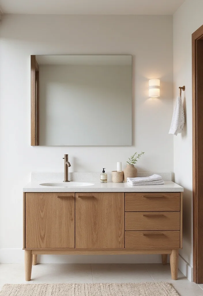 12 Vanity Ideas for Better Storage and Clean Style 5. Simplified Color Palette 2