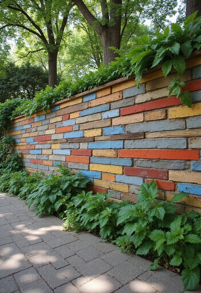 14 Backyard Retaining Wall Ideas for Structure, Style, and Function 89 14 Backyard Retaining Wall Ideas for Structure, Style, and Function - 9. Reclaimed Materials Wall