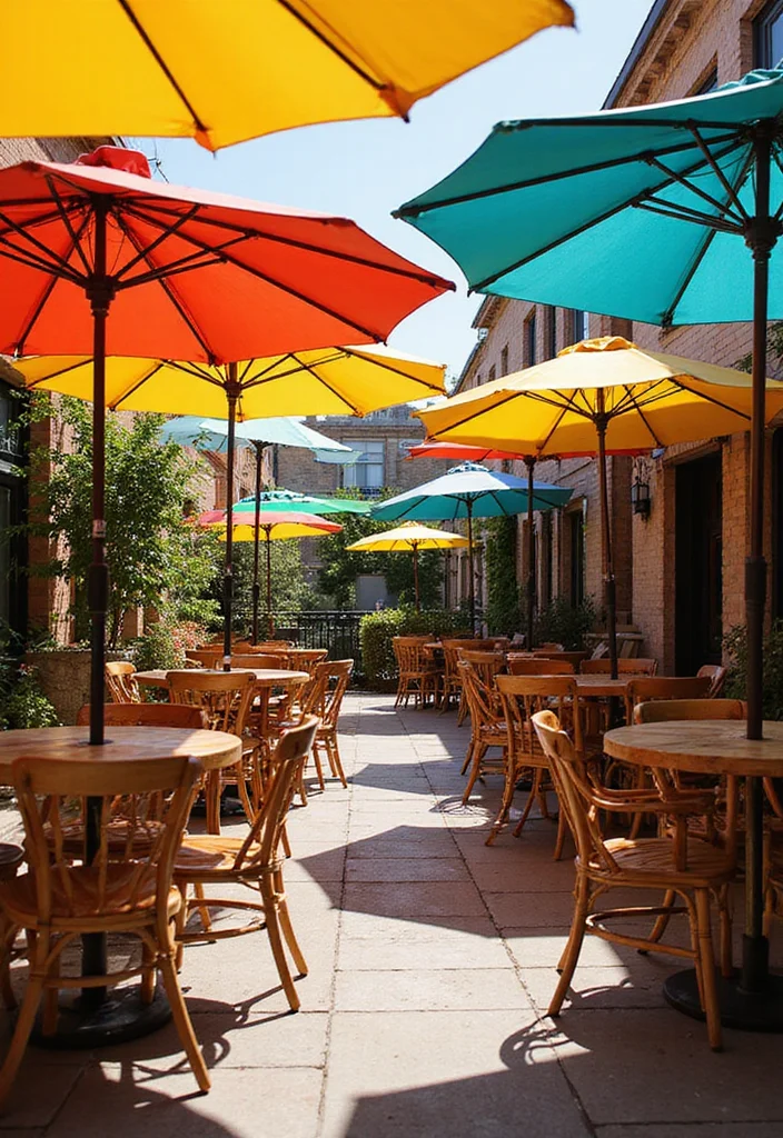 14 Backyard Shade Ideas for Comfort, Protection, and Style 23 14 Backyard Shade Ideas for Comfort, Protection, and Style - 3. Umbrellas for Flexibility