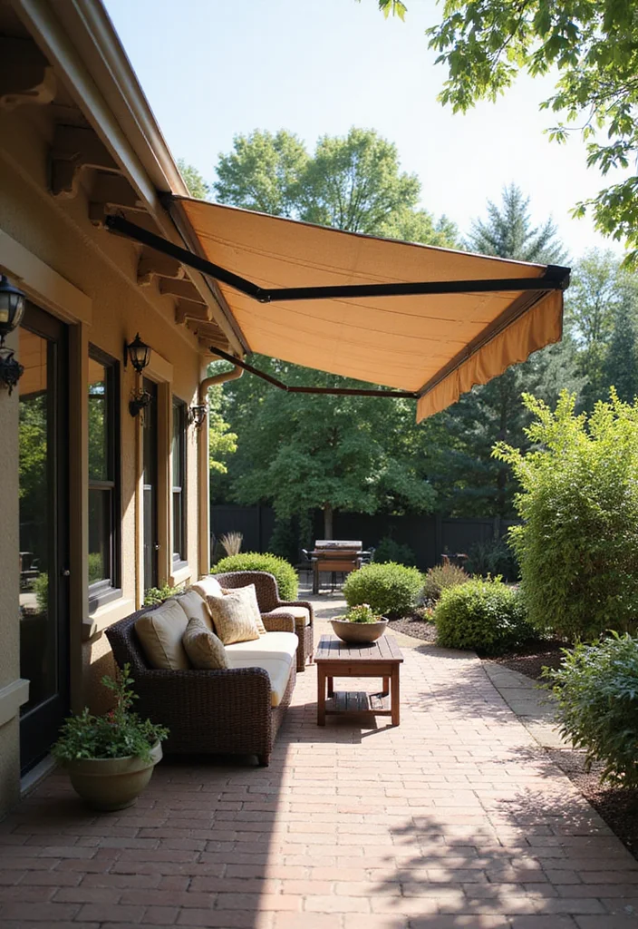 14 Backyard Shade Ideas for Comfort, Protection, and Style 78 14 Backyard Shade Ideas for Comfort, Protection, and Style - 8. Retractable Awnings for Convenience