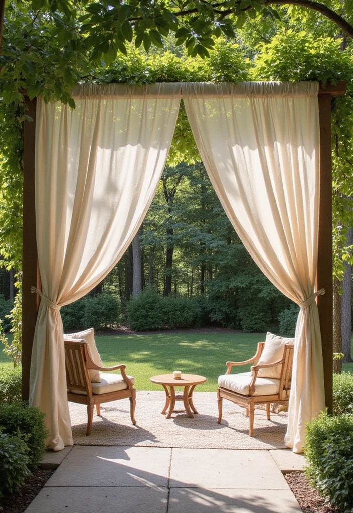14 Backyard Shade Ideas for Comfort, Protection, and Style 89 14 Backyard Shade Ideas for Comfort, Protection, and Style - 9. Outdoor Curtains for Privacy and Shade