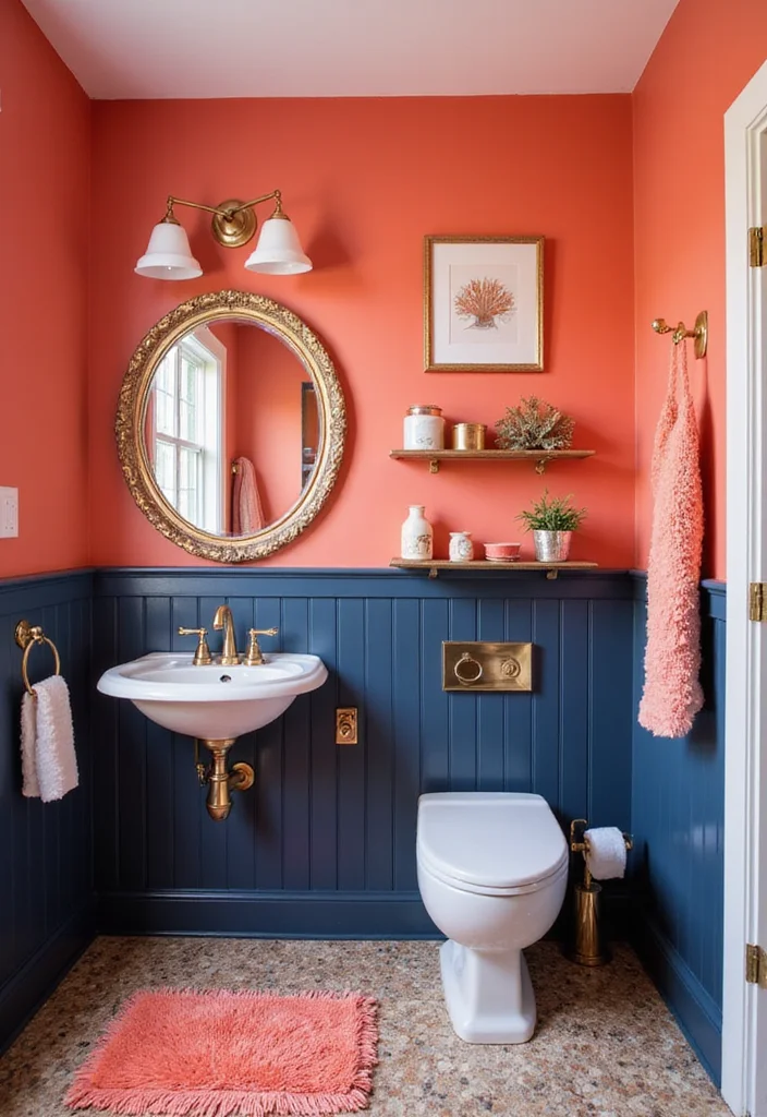 14 Bathroom Color Ideas for Fresh Bright Stylish Palettes 12 14 Bathroom Color Ideas for Fresh Bright Stylish Palettes 2. Bright Coral