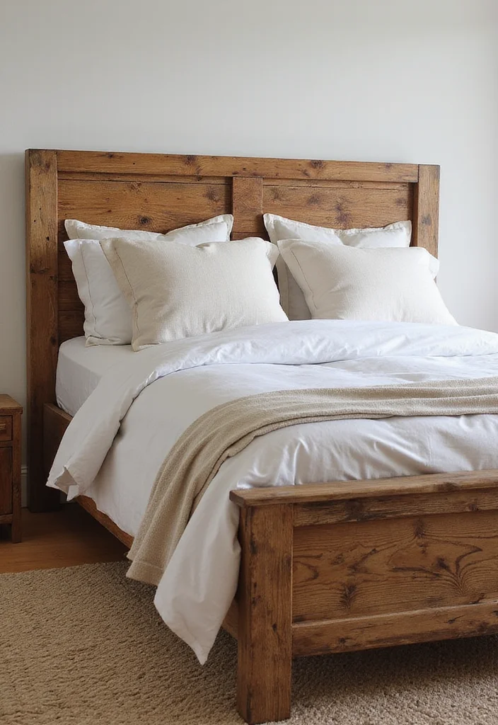 14 Bedroom Furniture Ideas for Practical Stylish Arrangements - 1. Upcycled Wood Bed Frames
