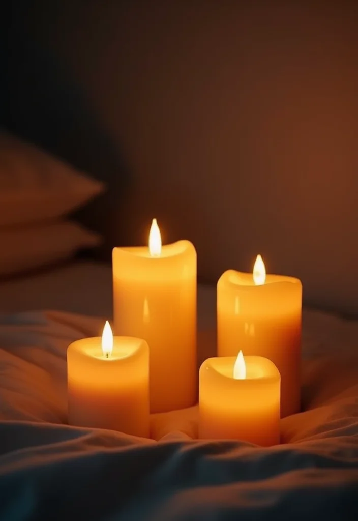 14 Bedroom Lighting Ideas for Soft Bright Inviting Atmosphere 100 14 Bedroom Lighting Ideas for Soft Bright Inviting Atmosphere 10. LED Candles