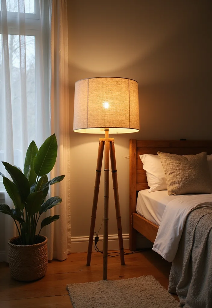 14 Bedroom Lighting Ideas for Soft Bright Inviting Atmosphere 12 14 Bedroom Lighting Ideas for Soft Bright Inviting Atmosphere 2. Bamboo Floor Lamps