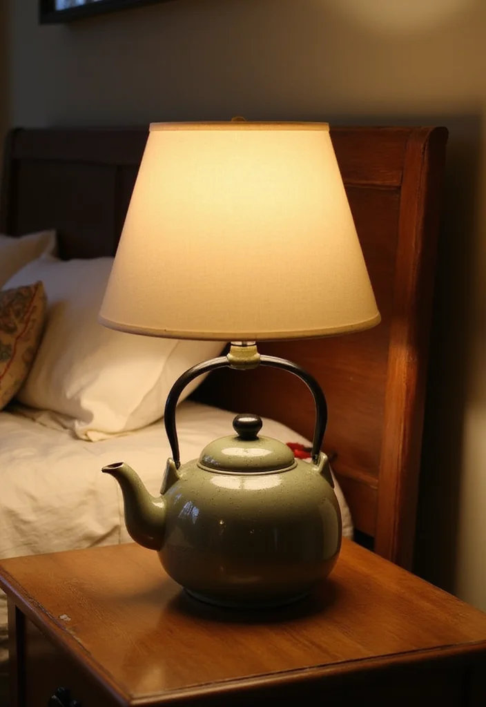 14 Bedroom Lighting Ideas for Soft Bright Inviting Atmosphere 34 14 Bedroom Lighting Ideas for Soft Bright Inviting Atmosphere 4. Upcycled Table Lamps