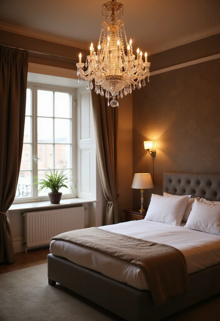 14 Bedroom Lighting Ideas for Soft Bright Inviting Atmosphere 78 14 Bedroom Lighting Ideas for Soft Bright Inviting Atmosphere 8. Crystal Chandeliers