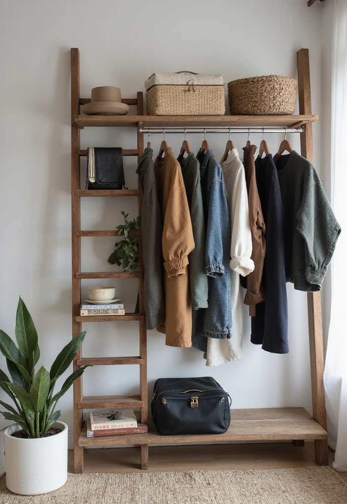 14 Bedroom Wardrobe Ideas for Better Storage and Clean Lines 67 14 Bedroom Wardrobe Ideas for Better Storage and Clean Lines - 7. Ladder Wardrobes