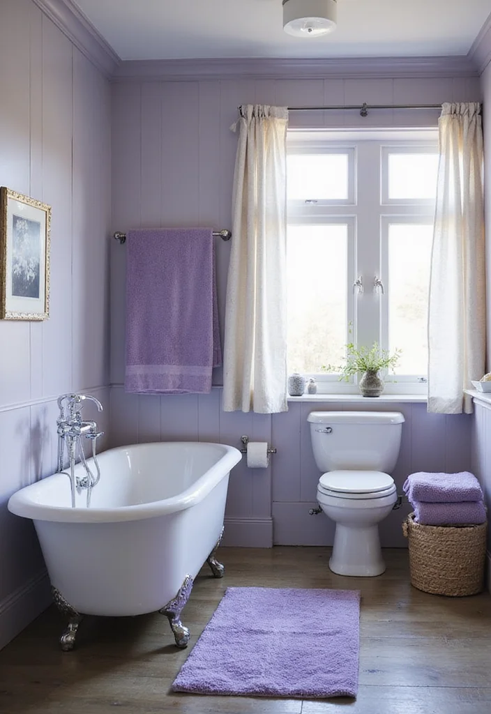 14 Blue Bathroom Ideas for Calm Fresh Modern Appeal 100 14 Blue Bathroom Ideas for Calm Fresh Modern Appeal - 10. Gentle Periwinkle Hues