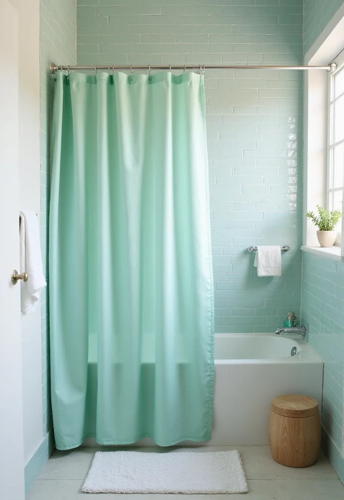 14 Blue Bathroom Ideas for Calm Fresh Modern Appeal 144 14 Blue Bathroom Ideas for Calm Fresh Modern Appeal - 14. Refreshing Minty Fresh