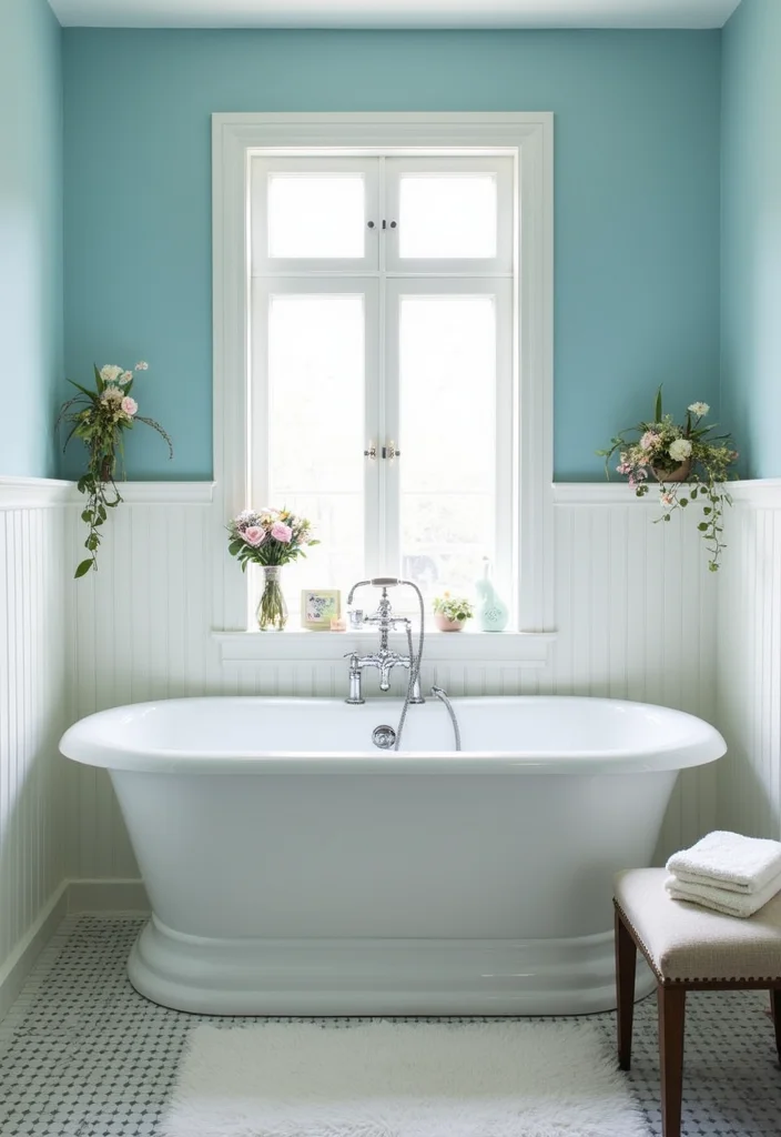 14 Blue Bathroom Ideas for Calm Fresh Modern Appeal 34 14 Blue Bathroom Ideas for Calm Fresh Modern Appeal - 4. Powder Blue Pastels