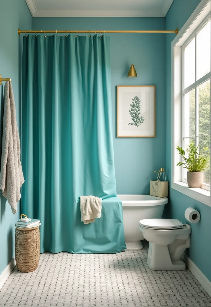 14 Blue Bathroom Ideas for Calm Fresh Modern Appeal 45 14 Blue Bathroom Ideas for Calm Fresh Modern Appeal - 5. Ocean Waves Teal