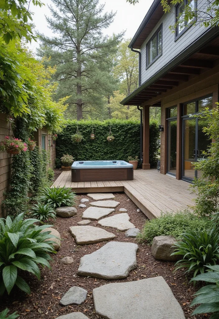 14 Built In Hot Tub Ideas Backyard for Sleek Modern Relaxation 56 14 Built In Hot Tub Ideas Backyard for Sleek Modern Relaxation - 6. Open Air Concept