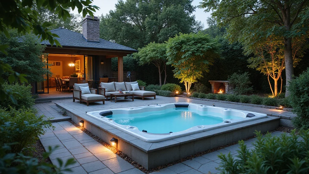 14 Built In Hot Tub Ideas Backyard for Sleek Modern Relaxation