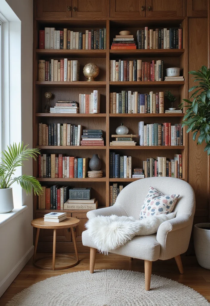 14 Cheap Living Room Ideas for Affordable Beautiful Style 78 14 Cheap Living Room Ideas for Affordable Beautiful Style - 8. Artful Book Displays