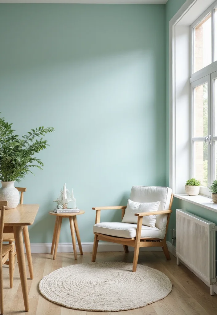 14 Coastal Living Room Ideas for Breezy Light Comfortable Style 1 14 Coastal Living Room Ideas for Breezy Light Comfortable Style - 1. Soft Seafoam Palette