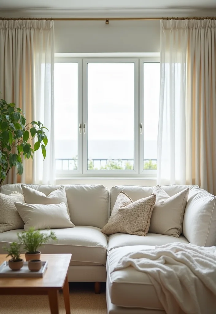 14 Coastal Living Room Ideas for Breezy Light Comfortable Style 45 14 Coastal Living Room Ideas for Breezy Light Comfortable Style - 5. Light and Airy Fabrics