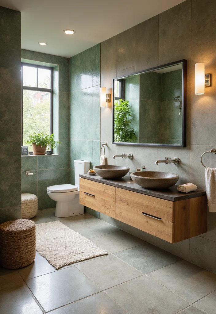 14 Guest Bathroom Ideas for Welcoming Easy to Maintain Spaces 1 14 Guest Bathroom Ideas for Welcoming Easy to Maintain Spaces - 1. Sustainable Materials