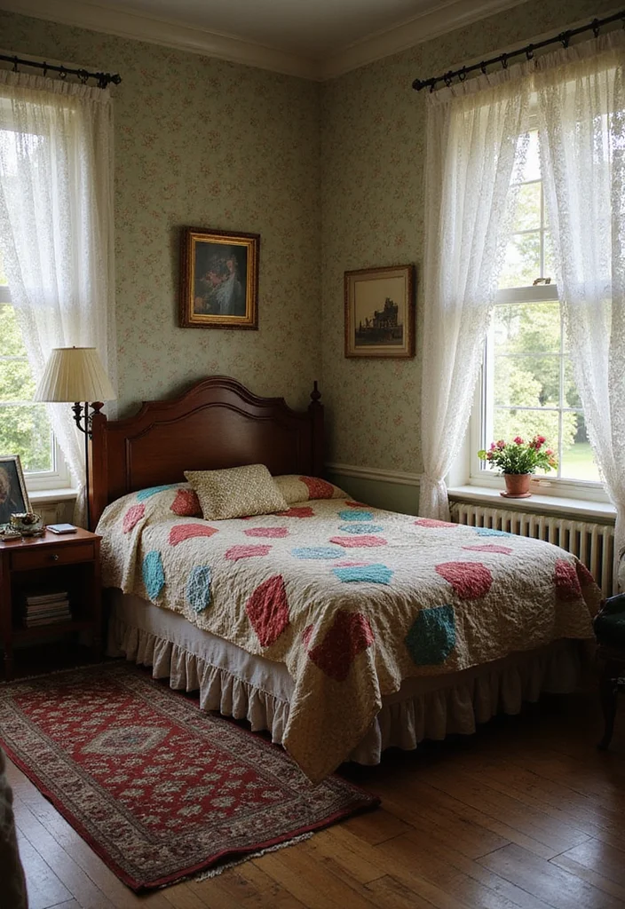 14 Vintage Bedroom Ideas for Timeless Character and Charm 34 14 Vintage Bedroom Ideas for Timeless Character and Charm - 4. Vintage Textiles