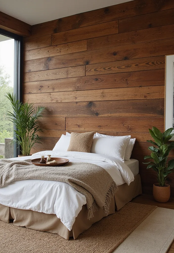 15 Boho Bedroom Ideas for Relaxed Warm Textured Comfort 100 15 Boho Bedroom Ideas for Relaxed Warm Textured Comfort - 10. Textured Accent Walls