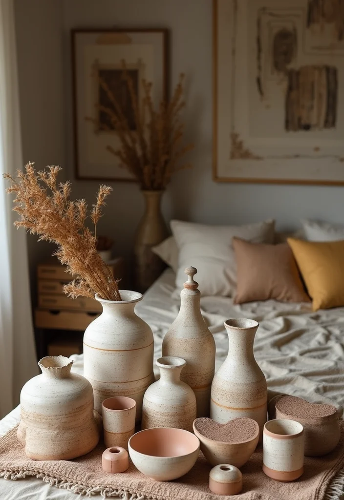 15 Boho Bedroom Ideas for Relaxed Warm Textured Comfort 111 15 Boho Bedroom Ideas for Relaxed Warm Textured Comfort - 11. Handcrafted Decor