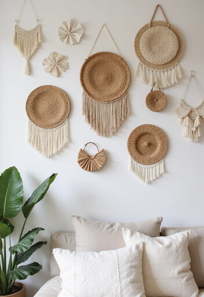 15 Boho Bedroom Ideas for Relaxed Warm Textured Comfort 23 15 Boho Bedroom Ideas for Relaxed Warm Textured Comfort - 3. Woven Wall Hangings