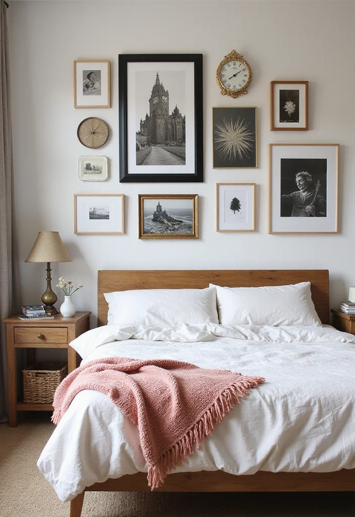 15 Boho Bedroom Ideas for Relaxed Warm Textured Comfort 78 15 Boho Bedroom Ideas for Relaxed Warm Textured Comfort - 8. Personal Art Displays