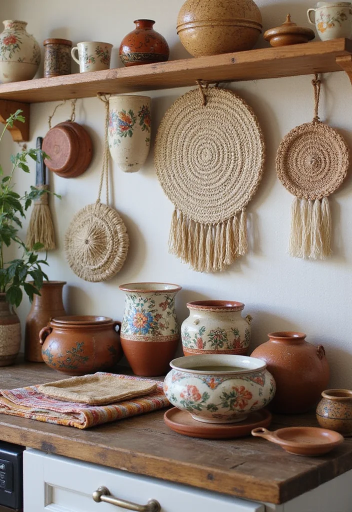 15 Boho Kitchen Ideas for Relaxed Earthy Beautiful Style 78 15 Boho Kitchen Ideas for Relaxed Earthy Beautiful Style 8. Handmade Decor